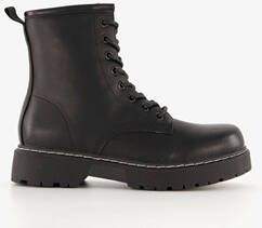 Blue Box lak dames veterboots grijs