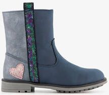 Blue Box meisjes boots met glitters blauw grijs