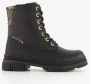 Blue Box meisjes veterboots zwart goud - Thumbnail 1