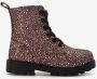 BLUE BOX metallic meisjes veterboots met stipjes Roze - Thumbnail 2