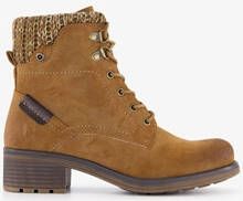 BLUE BOX veterboots cognac met gebreid detail