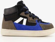 Braqeez hoge suede jongens sneakers zwart blauw Uitneembare zool