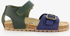 Braqeez leren jongens sandalen blauw groen