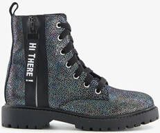 Braqeez leren meisjes boots met metallic details