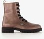 Braqeez leren meisjes veterboots roségoud - Thumbnail 1