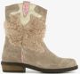 Braqeez leren meisjes cowboy western boots beige Uitneembare zool - Thumbnail 1