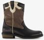 Braqeez leren meisjes cowboy western boots zwart goud Uitneembare zool - Thumbnail 1