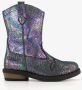 Braqeez leren meisjes cowboy western boots zwart metallic Uitneembare zool - Thumbnail 1