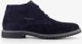 Bugatti hoge suede heren veterschoenen blauw Echt leer - Thumbnail 3