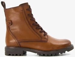 Bugatti leren dames veterboots cognac