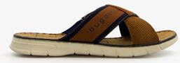 Bugatti leren heren slippers cognac