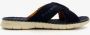 Bugatti leren heren slippers donkerblauw - Thumbnail 2