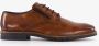 Bugatti leren heren veterschoenen cognac bruin - Thumbnail 3