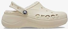 Crocs Baya Platform Lined dames klompen beige