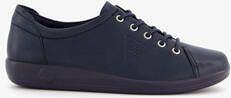 ECCO Soft 2.0 leren dames sneakers donkerblauw