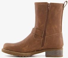 Blue Box dames biker boots cognac bruin