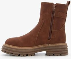 Blue Box dames biker boots cognac