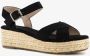 Blue Box dames espadrilles met sleehak zwart - Thumbnail 6