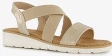 Blue Box dames sandalen beige goud