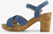 Blue Box dames sandalen met hak denim blauw