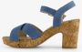 BLUE BOX dames sandalen met hak denim blauw - Thumbnail 3