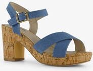 Blue Box dames sandalen met hak denim blauw