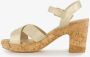 BLUE BOX dames sandalen met hak goud - Thumbnail 4