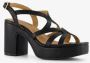 Blue Box dames sandalen met hak zwart - Thumbnail 6