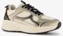 BLUE BOX DAMES SNEAKER GOLD COMBI Beige Uitneembare zool - Thumbnail 6