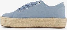 Blue Box dames sneakers met jute zool blauw