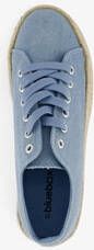 Blue Box dames sneakers met jute zool blauw