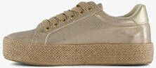 Blue Box dames sneakers met jute zool goud