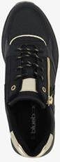 Blue Box dames sneakers zwart metallic goud