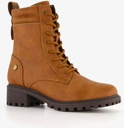 Blue Box dames veterboots cognac