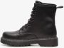 Blue Box dames veterboots met stiksels zwart - Thumbnail 3