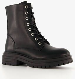 Blue Box dames veterboots zwart