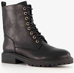 Blue Box dames veterboots zwart