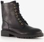 BLUE BOX dames veterboots zwart - Thumbnail 5