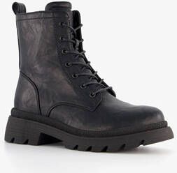 Blue Box dames veterboots zwart