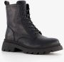 BLUE BOX dames veterboots zwart - Thumbnail 5