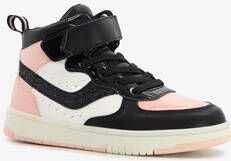 Blue Box hoge meisjes sneakers lak zwart roze