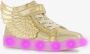 Blue Box hoge meisjes sneakers met lichtjes goud - Thumbnail 4