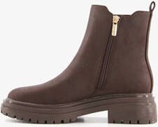 Blue Box lage dames chelsea boots bruin