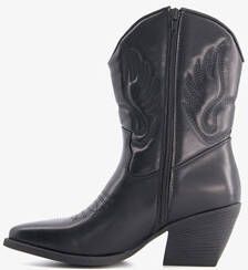 Blue Box lage dames western boots zwart