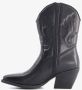 BLUE BOX lage dames cowboy western boots zwart - Thumbnail 3