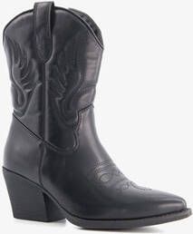 Blue Box lage dames western boots zwart