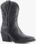 BLUE BOX lage dames cowboy western boots zwart - Thumbnail 5