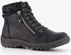 Blue Box lage gevoerde dames veterboots zwart