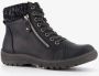 BLUE BOX lage gevoerde dames veterboots zwart Uitneembare zool - Thumbnail 5