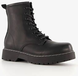 Blue Box lak dames veterboots grijs